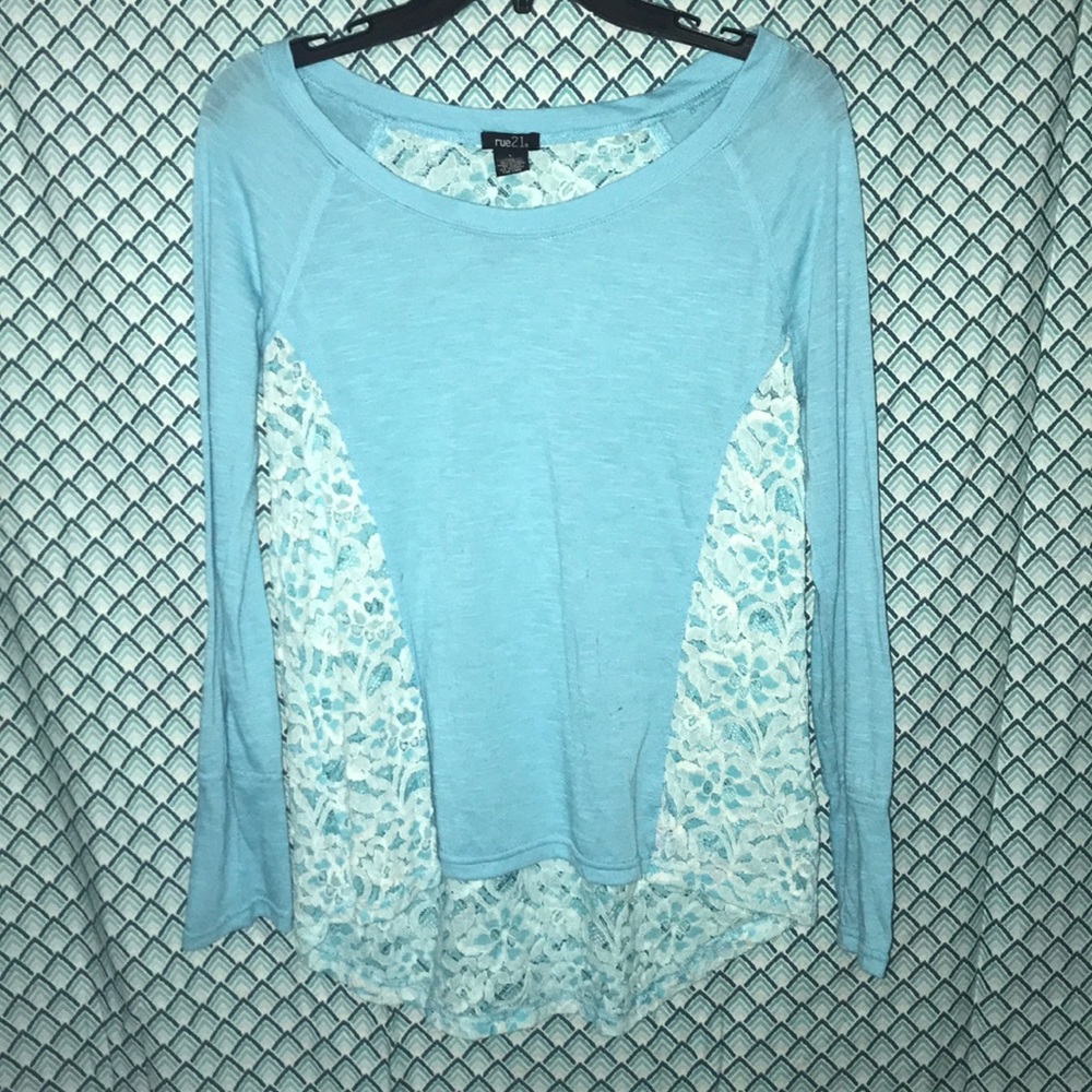 Long sleeve blue shirt